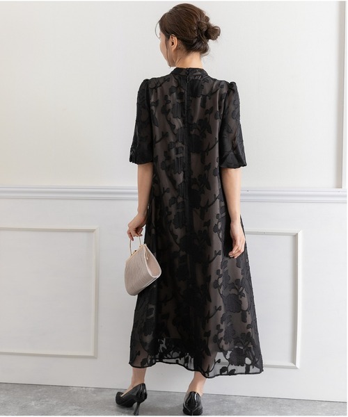 「PREFERIR」 半袖ワンピース LARGE ネイビー レディース_画像6