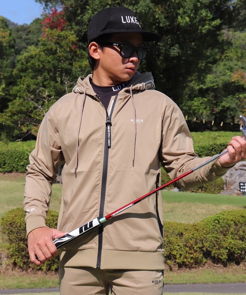 パーカー (RM)「LUXE/R GOLF」ストレッチ クロス ジップパーカー