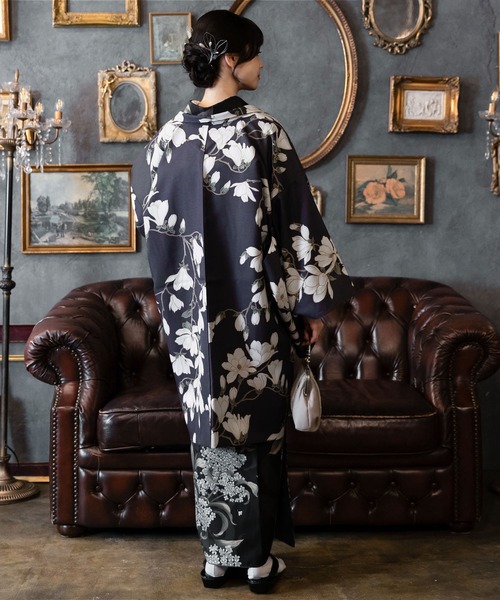 着物 レディース 洗える羽織 単品 2025-26 新作 Fサイズ 銀木犀 白木蓮 アラベスク南天 牡丹 KIMONOMACHI オリジナル 羽織単品