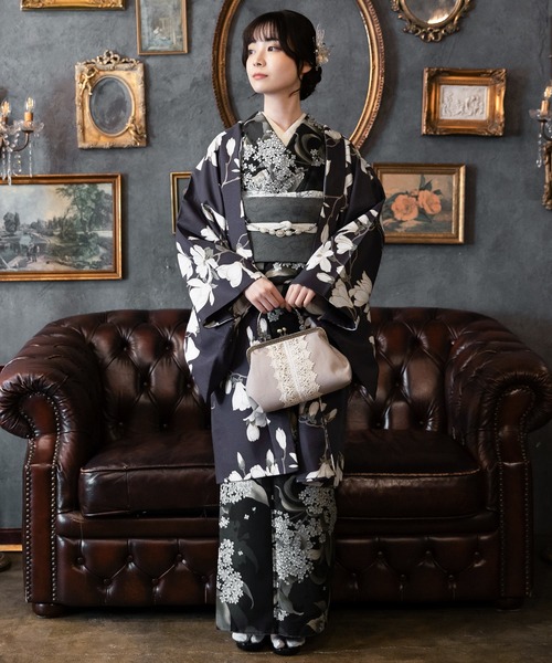 着物 レディース 洗える羽織 単品 2025-26 新作 Fサイズ 銀木犀 白木蓮 アラベスク南天 牡丹 KIMONOMACHI オリジナル 羽織単品