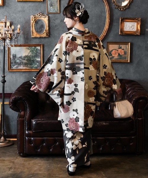 着物 レディース 洗える羽織 単品 2025-26 新作 Fサイズ 銀木犀 白木蓮 アラベスク南天 牡丹 KIMONOMACHI オリジナル 羽織単品