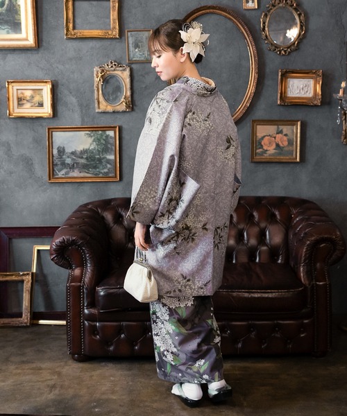 着物 レディース 洗える羽織 単品 2025-26 新作 Fサイズ 銀木犀 白木蓮 アラベスク南天 牡丹 KIMONOMACHI オリジナル 羽織単品