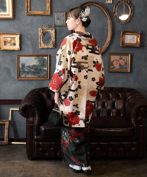 着物 レディース 洗える羽織 単品 2025-26 新作 Fサイズ 銀木犀 白木蓮 アラベスク南天 牡丹 KIMONOMACHI オリジナル 羽織単品