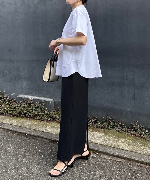 「COLLAGE GALLARDAGALANTE」 半袖カットソー FREE オフホワイト レディース_画像3