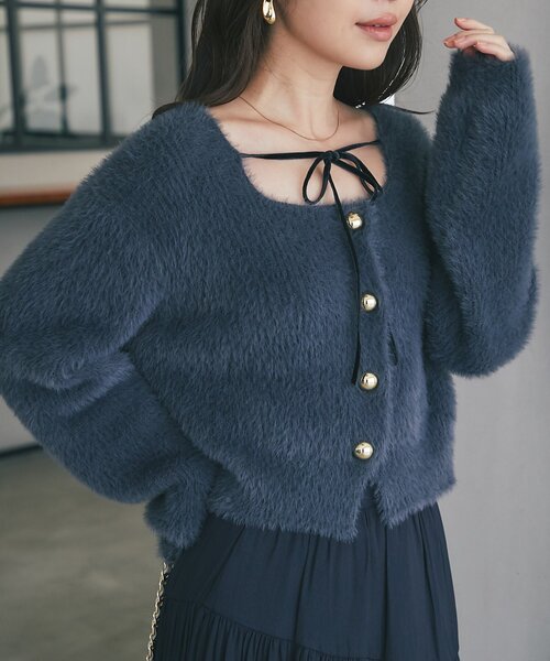 ラブティックボンボン　フェザーカットソージャケットカーディガン　ピンク 人気カラー追加決定！やわらかくて着心地◎】フェザーカットソー