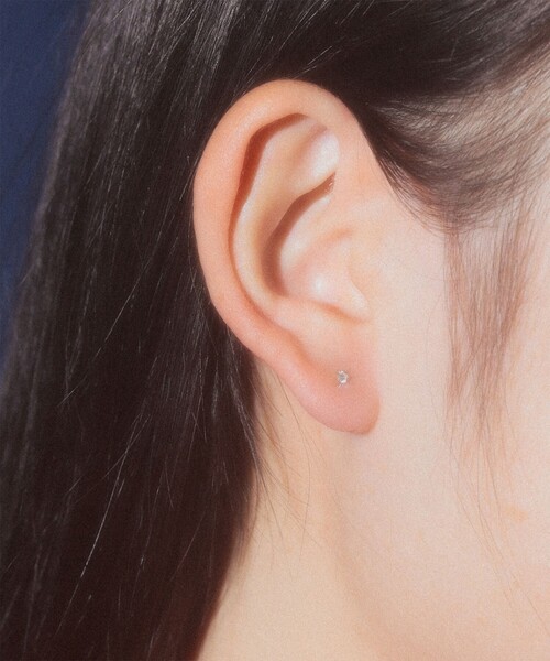 ピアス K10 ダイヤモンド ピアス レディースの画像