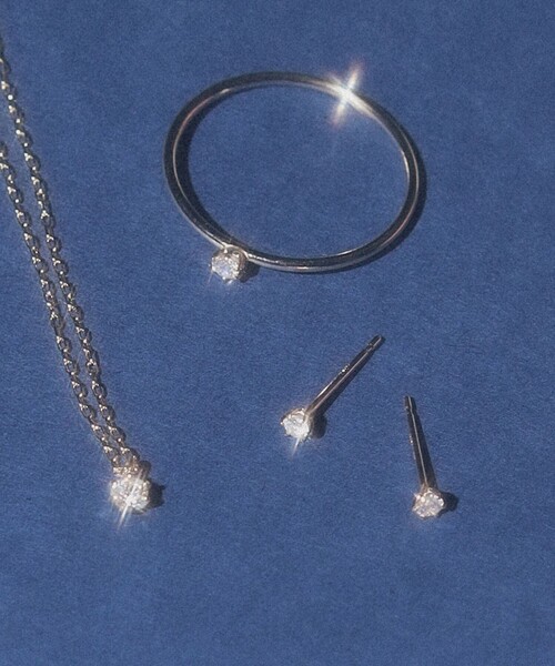 ピアス K10 ダイヤモンド ピアス レディースの画像