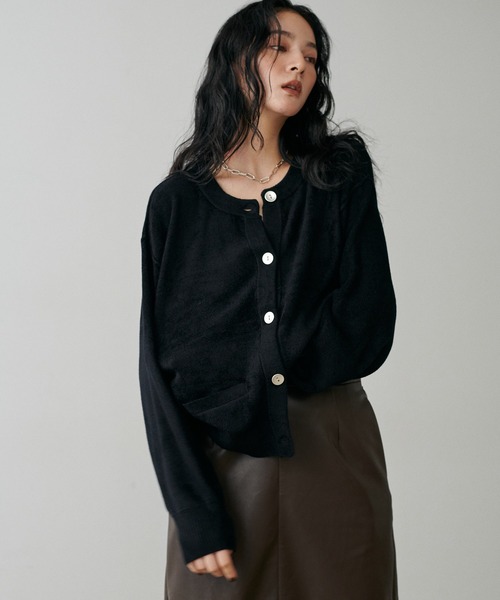LARUTA（ラルータ） カーディガン 「LARUTA」モチフワフェザーニット