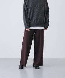 かぐれ パンツ 「2サイズ展開」コットンカシミヤニットパンツ