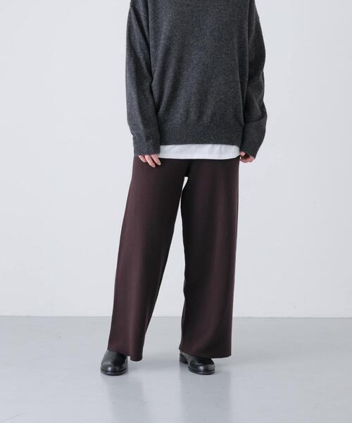 かぐれ パンツ 「2サイズ展開」コットンカシミヤニットパンツ