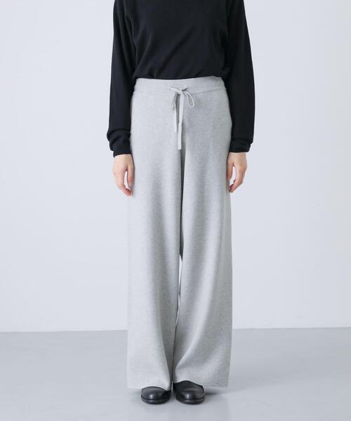かぐれ パンツ 「2サイズ展開」コットンカシミヤニットパンツ