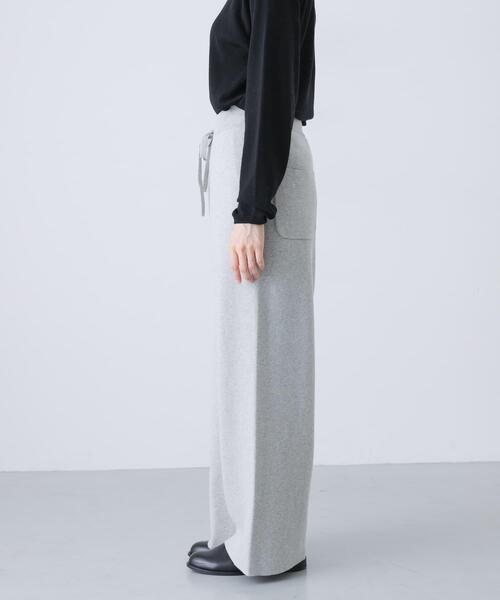 かぐれ パンツ 「2サイズ展開」コットンカシミヤニットパンツ