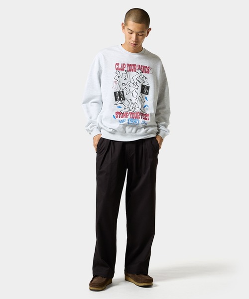 HUF（ハフ） トレーナー スウェット EVERYBODY GET LOOSE CREW メンズ