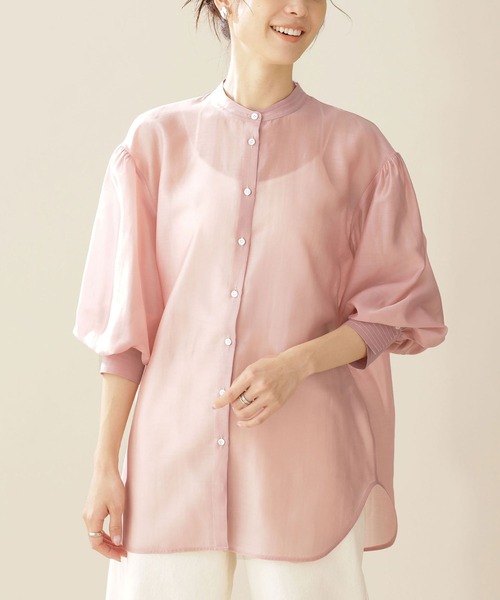 【waka様】nano universe 長袖 シャツ バック フリル ベージュ NANO universe（ナノ・ユニバース） 長袖シャツ 36 ベージュ