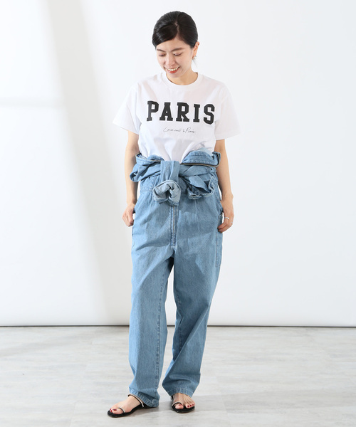「VERMEIL par iena」 半袖Tシャツ - ホワイト レディース_画像7