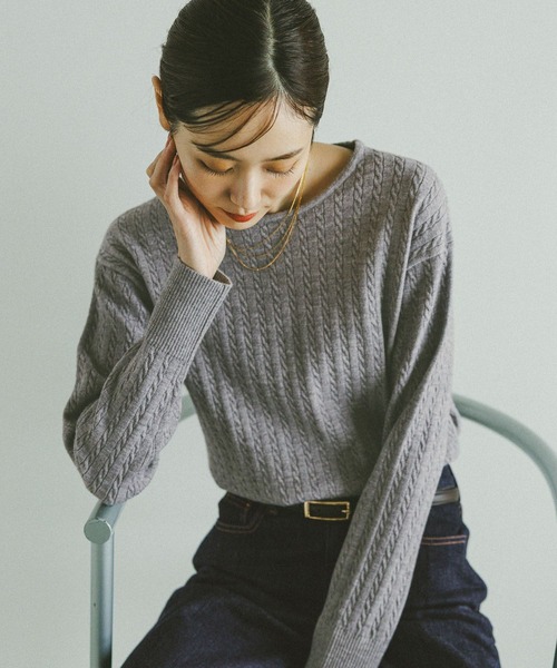 GLOBAL WORK（グローバルワーク） ニット セーター 洗えるケーブルプル