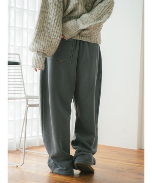 スウェットパンツ ジャージ ピグメントスウェットルーズパンツ レディース
