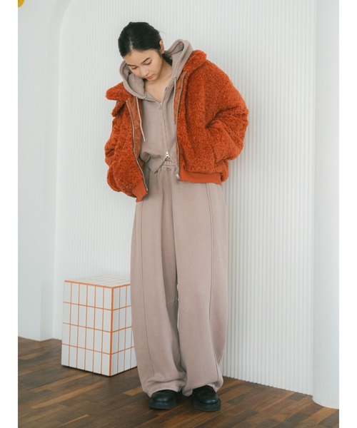 スウェットパンツ ジャージ ピグメントスウェットルーズパンツ レディース