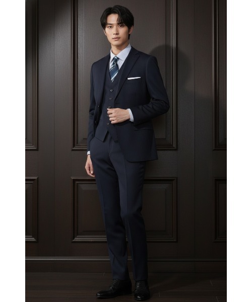極美品✨バーバリー ビジネススーツ セットアップ ネイビー モヘヤ混 Perfect Suit FActory（パーフェクト スーツ ファクトリー