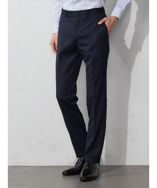 美品 XL パーフェクトスーツファクトリー スリーピース スーツ ネイビー Perfect Suit FActory（パーフェクト スーツ ファクトリー