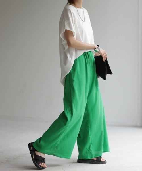 「HUG.U」 イージーパンツ - ブルー系その他 レディース_画像3