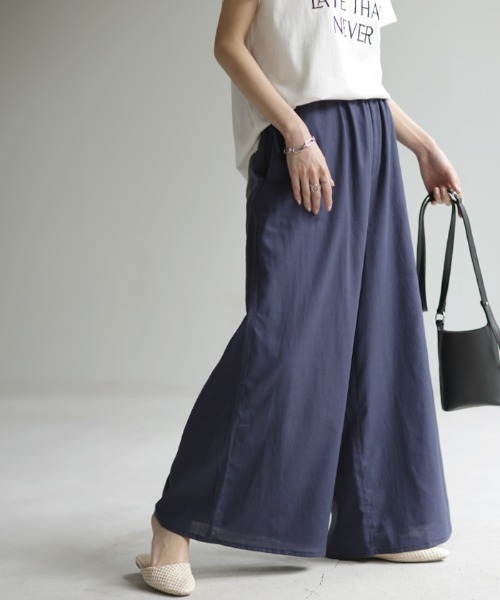 「HUG.U」 イージーパンツ - ブルー系その他 レディース_画像5