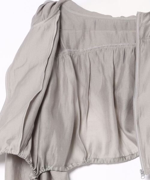 「Social GIRL」 ジップアップパーカー M オフホワイト レディース_画像3