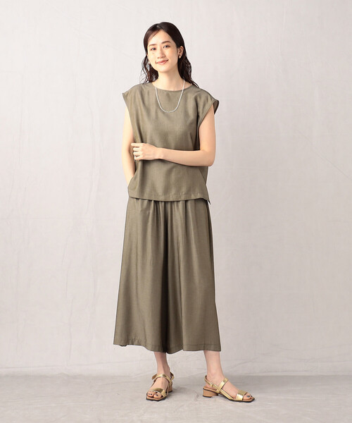 「Comme ca Mature」 ベスト FREE ネイビー レディース_画像4