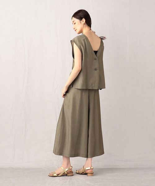 「Comme ca Mature」 ベスト FREE ネイビー レディース_画像5