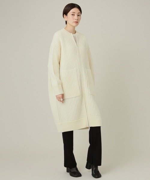 美品✨カレンソロジー　希少ヤク100%ニット　ロングカーディガン　羽織り　F 美品✨カレンソロジー ヤク100% ニットロングカーディガン 羽織り 希少