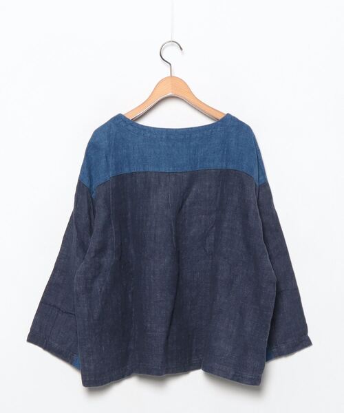 「nest Robe」 7分袖ブラウス - ネイビー レディース_画像2