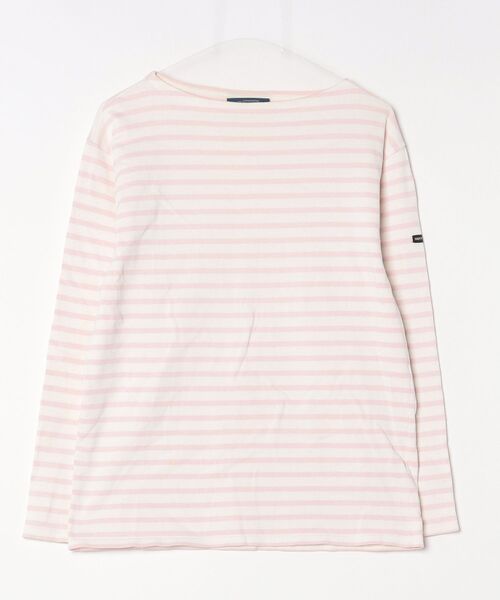 SAINT JAMES（セントジェームス） ボーダー柄長袖Tシャツ - ピンク