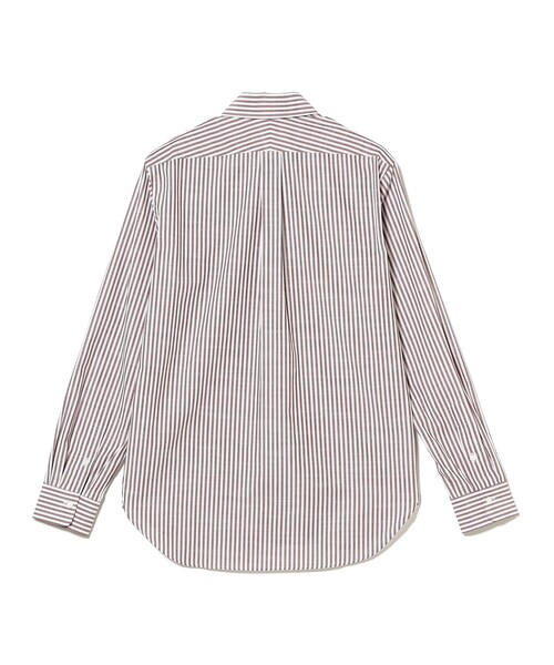 BEAMS F（ビームスF） シャツ コットン ロンドンストライプ ボタン