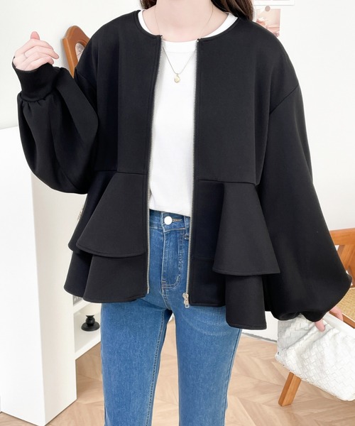 「ABITOKYO」 ブルゾン L グレー レディース_画像3