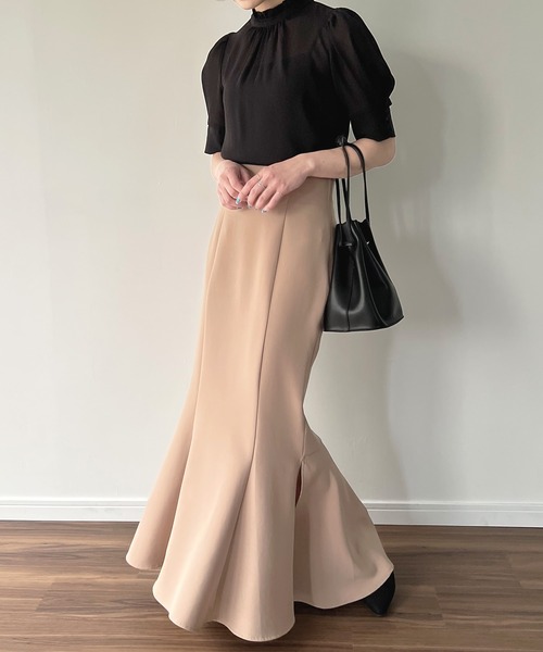 「junoah」 半袖ブラウス X-LARGE グレー レディース_画像9