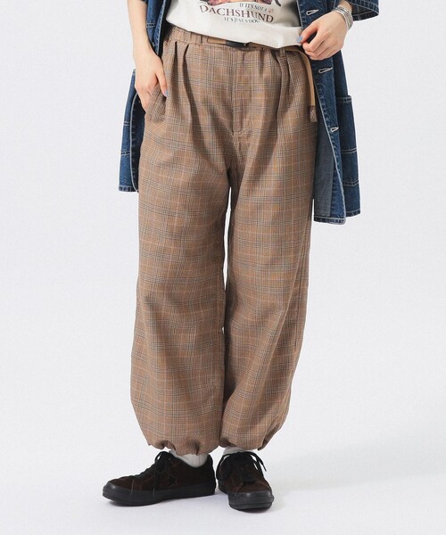 GRAMICCI リフレックス チェックパンツ Gramicci（グラミチ） ワイドパンツ スラックス パンツ 「別注