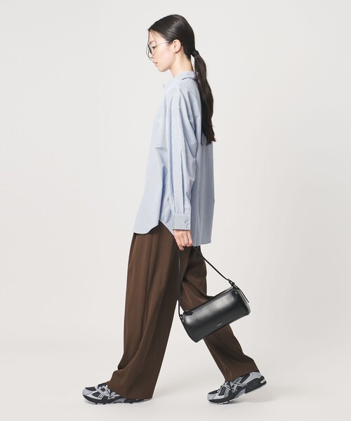 美品⭐️H BEAUTY&YOUTH ストライプシャツ L 日本 アセテート 上質 BEAUTY＆YOUTH UNITED ARROWS ブラウス シャツ 「WEB限定」ストライプ