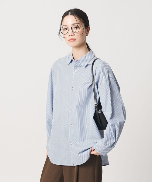 【美品】　ユナイテッドアローズ ビューティ&amp;ユース ストライプ ロングシャツ ビューティーアンドユースユナイテッドアローズ 長袖シャツワンピース