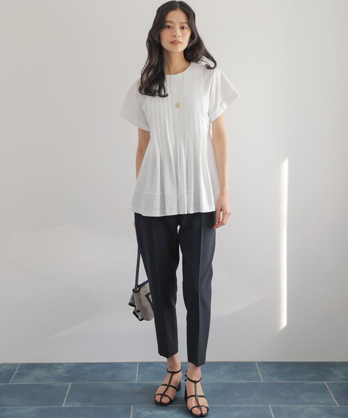 組曲（KUMIKYOKU） tシャツ 半袖 サマージャージーブラウスライク