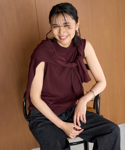 「UNFILO」 カーディガン MEDIUM ブラウン レディース_画像6