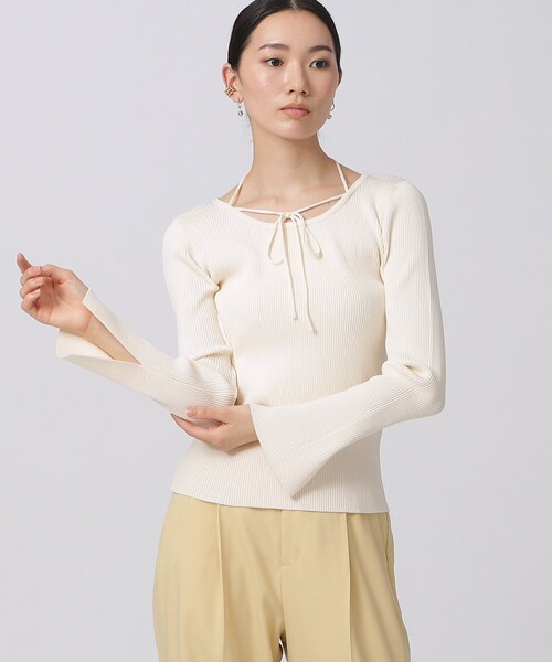 「GALLEST」 長袖ニット 38 アイボリー レディース_画像3