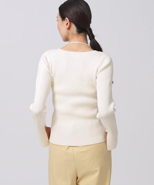 「GALLEST」 長袖ニット 38 アイボリー レディース_画像4