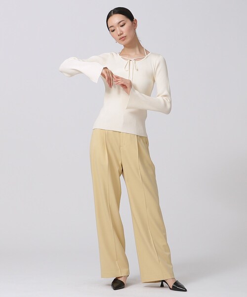 「GALLEST」 長袖ニット 38 アイボリー レディース_画像5