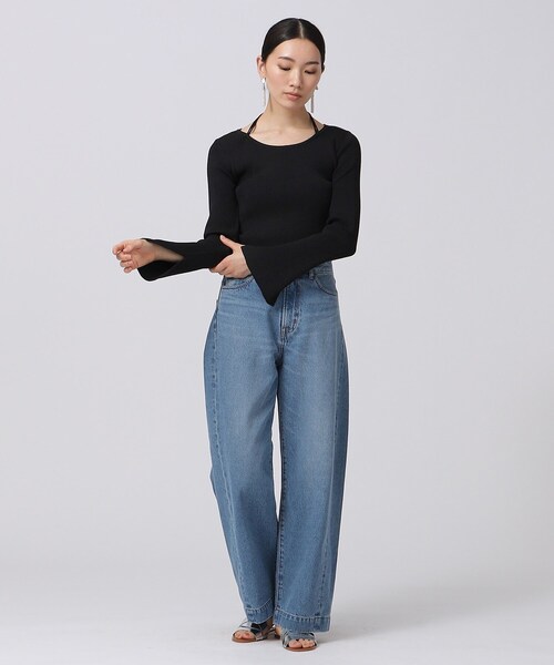 「GALLEST」 長袖ニット 38 アイボリー レディース_画像9