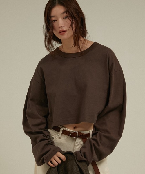 la peau de gem（ラポドゥジェム） tシャツ スリーブタッククロップド