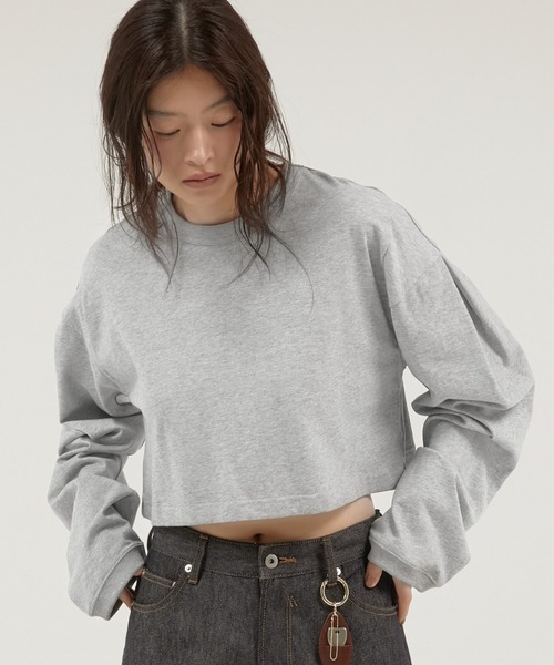 トップス LA PEAU DE GEM sleeve tuck long tee la peau de gem（ラポドゥジェム） tシャツ 「LA PEAU DE GEM」sleeve