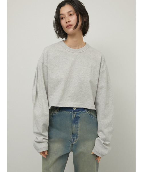 la peau de gem（ラポドゥジェム） tシャツ スリーブタッククロップド