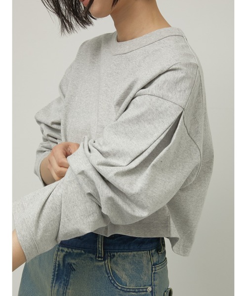 la peau de gem（ラポドゥジェム） tシャツ スリーブタッククロップド