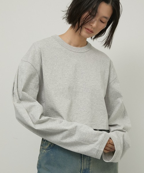 la peau de gem（ラポドゥジェム） tシャツ スリーブタッククロップド