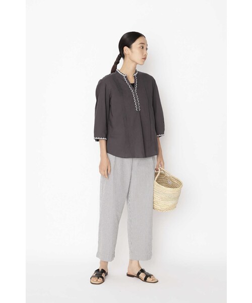 「human woman」 7分袖ブラウス MEDIUM ホワイト レディース_画像3